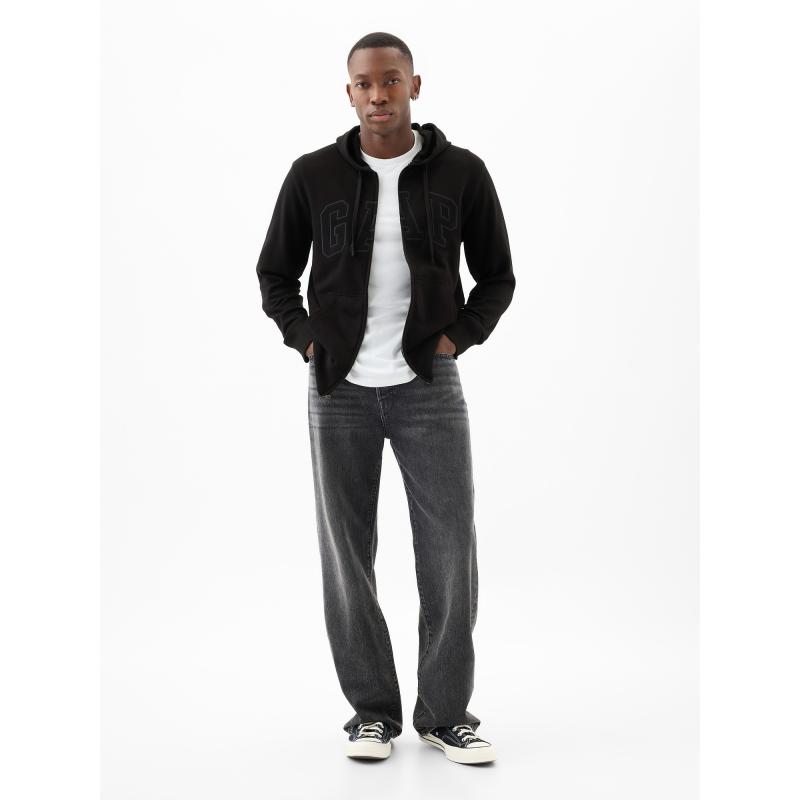 Kapucnis pulóver cipzárral