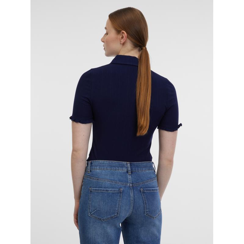 Kék és krémszínű női csíkos póló póló