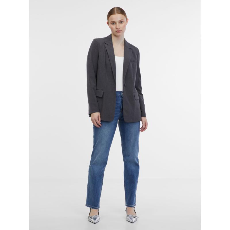 Tmavě šedé dámské sako