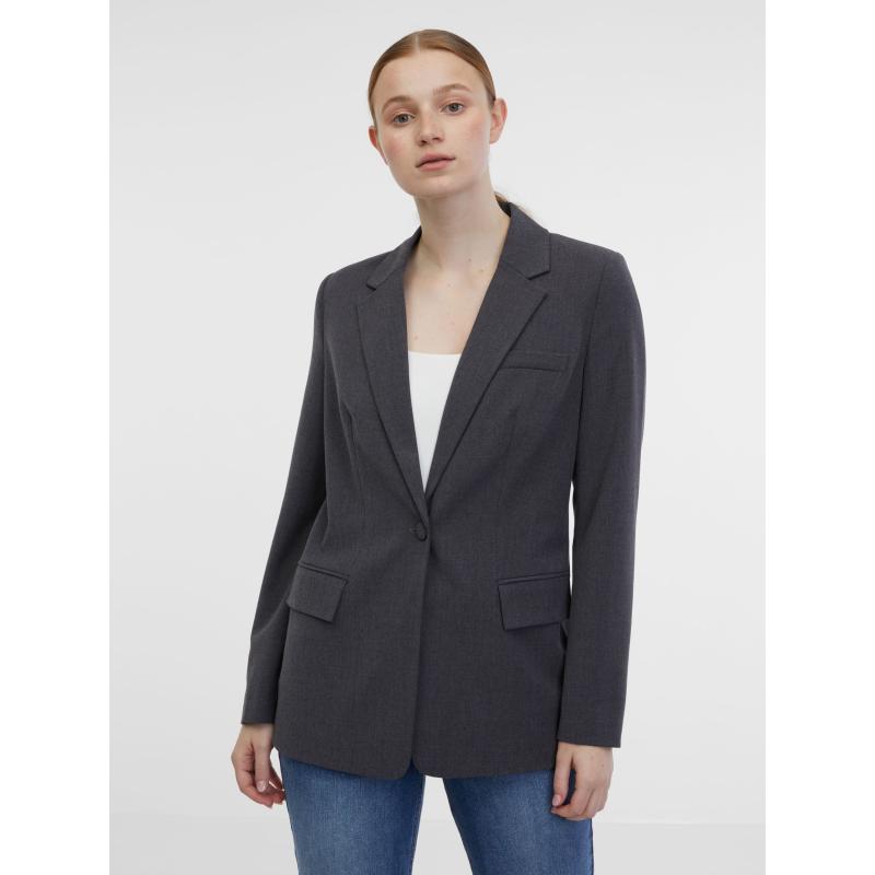 Tmavě šedé dámské sako