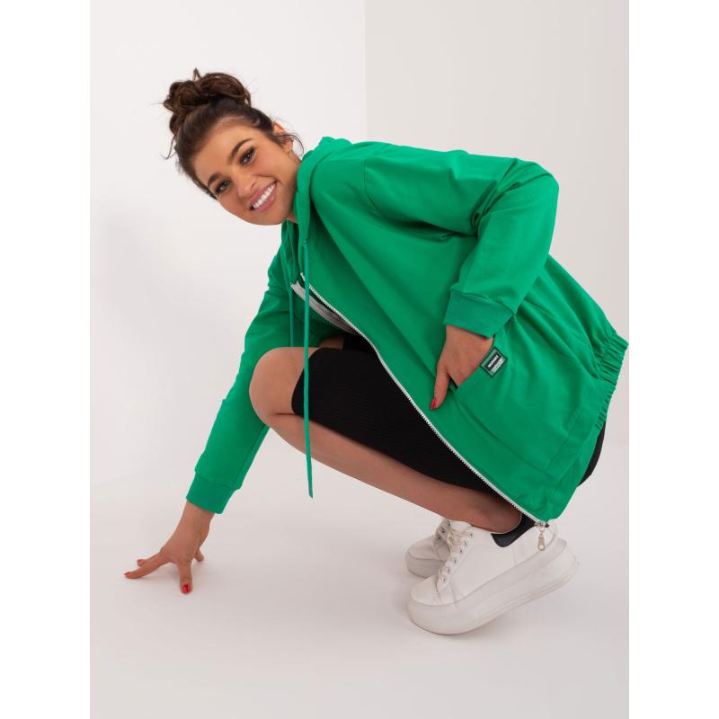 Női pulóver ZEA zöld