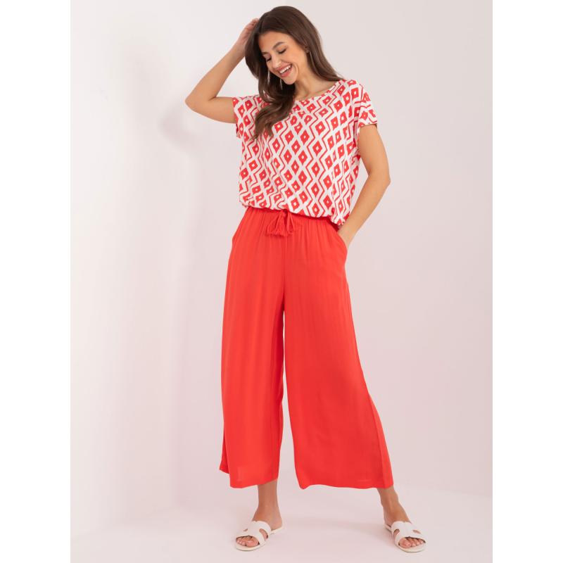 Dámské kalhoty z látky SUBLEVEL korálové  