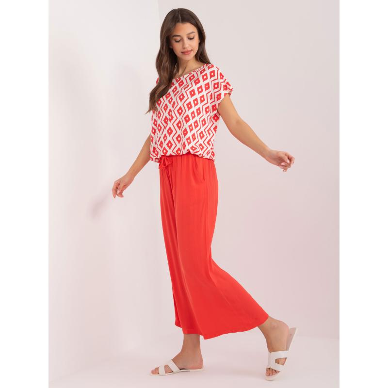 Dámské kalhoty z látky SUBLEVEL korálové  