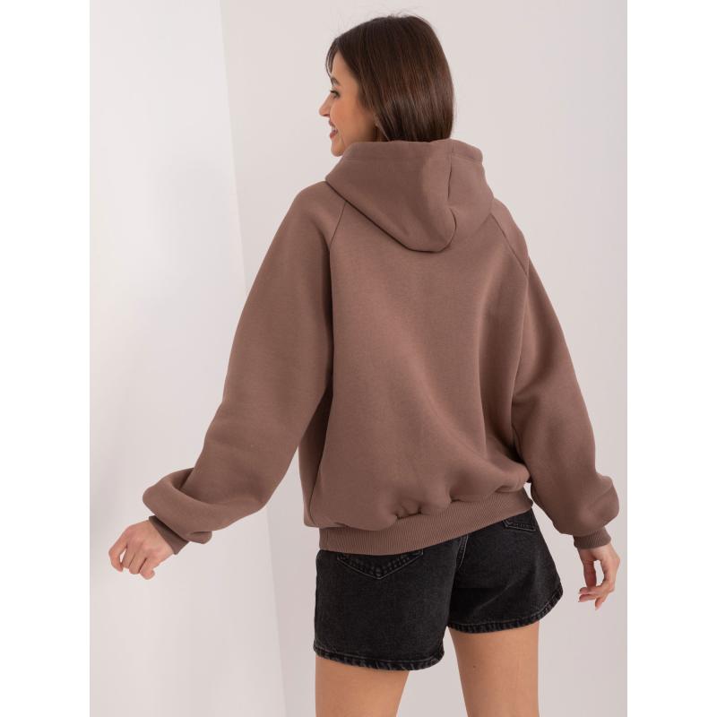 Dámská mikina s kapucí WARA hnědá 