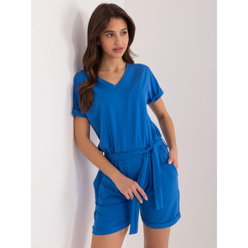 Női kezeslábas övvel EWARA sötétkék