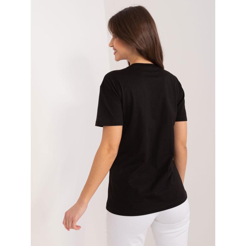 Dámské tričko s aplikacemi MOTAR černé 