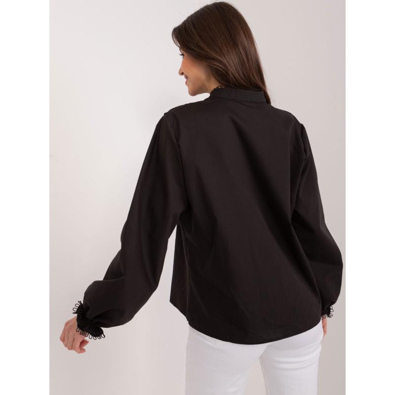 Női ing állógallérral YMA fekete
