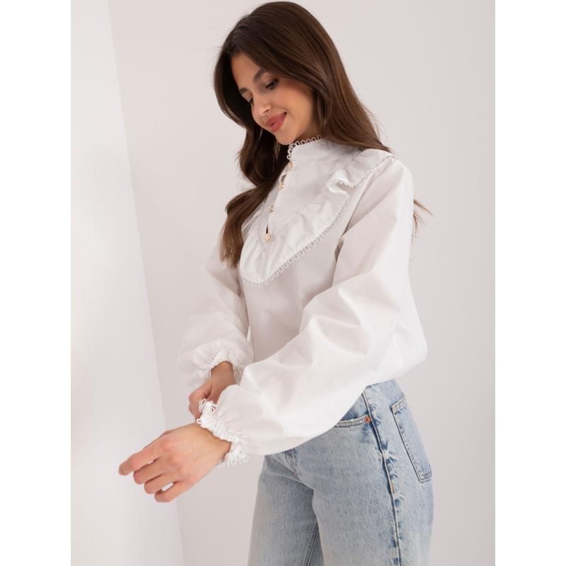 Női ing fodros szegéllyel VIWA fehér