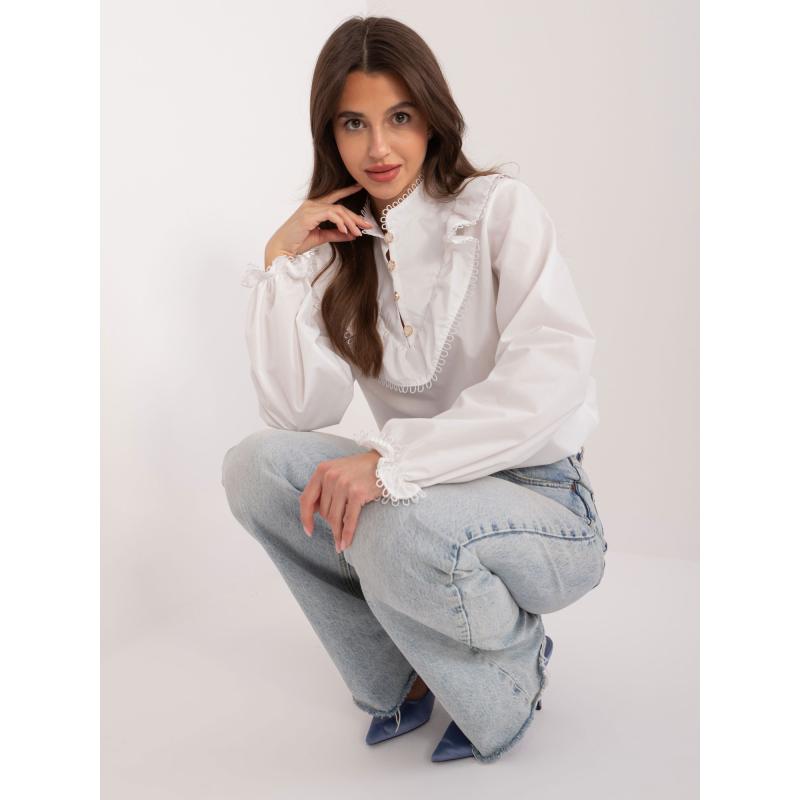 Női ing fodros szegéllyel VIWA fehér