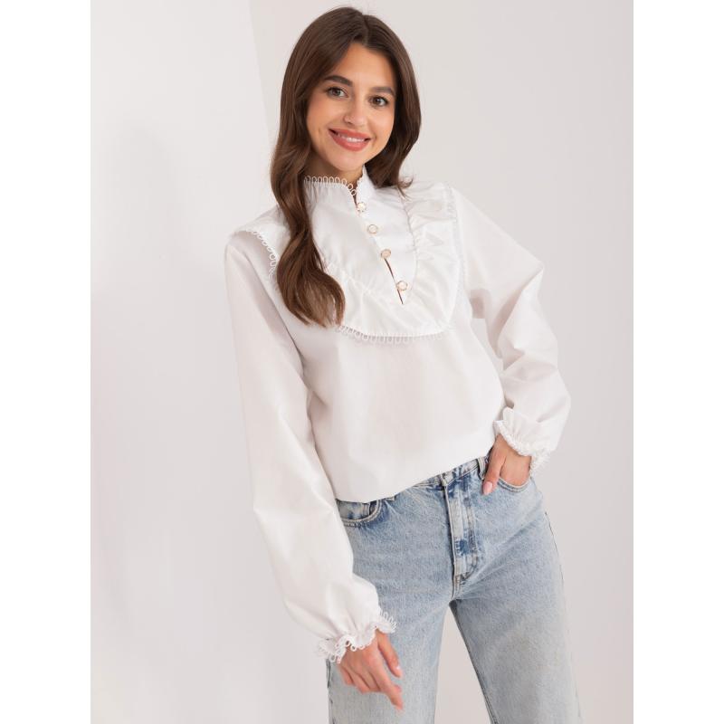 Női ing fodros szegéllyel VIWA fehér