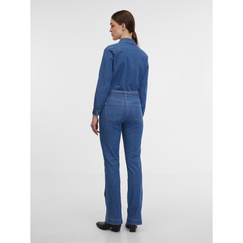 Kék női farmer overall