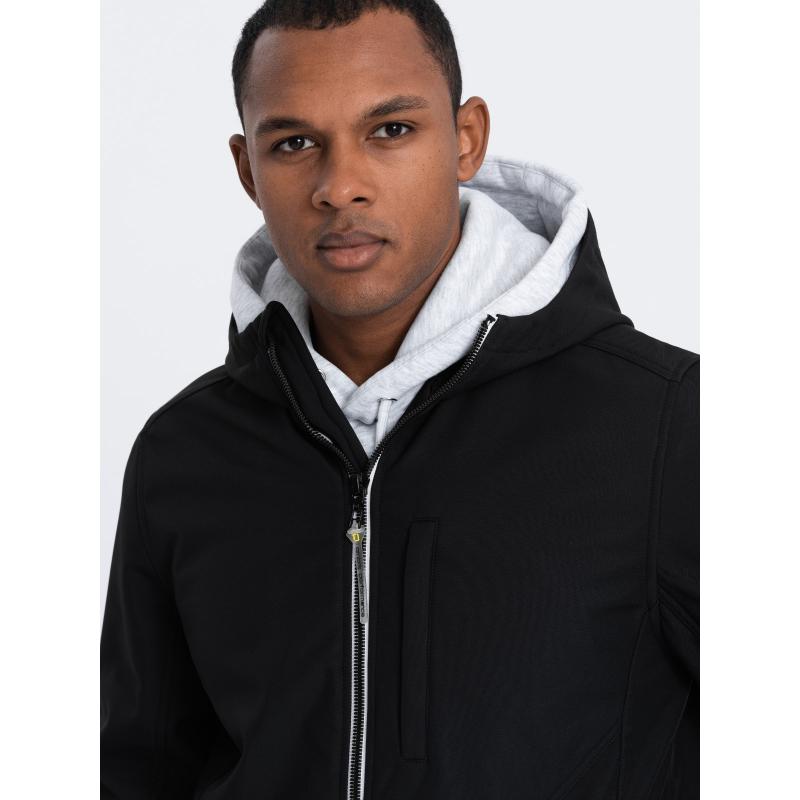 Pánská bunda SOFTSHELL s fleecovým V2 OM-JANP-0137 černá 