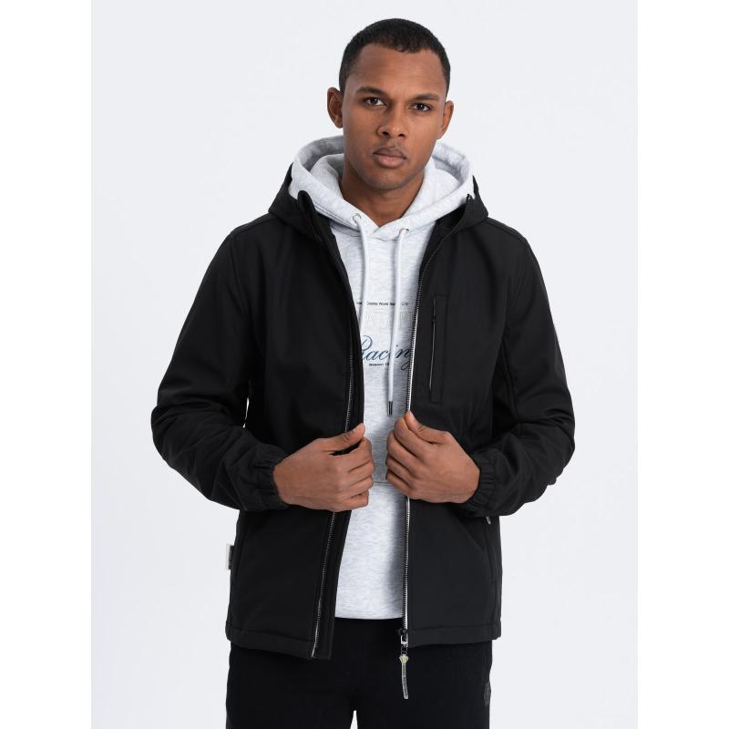 Pánská bunda SOFTSHELL s fleecovým V2 OM-JANP-0137 černá 