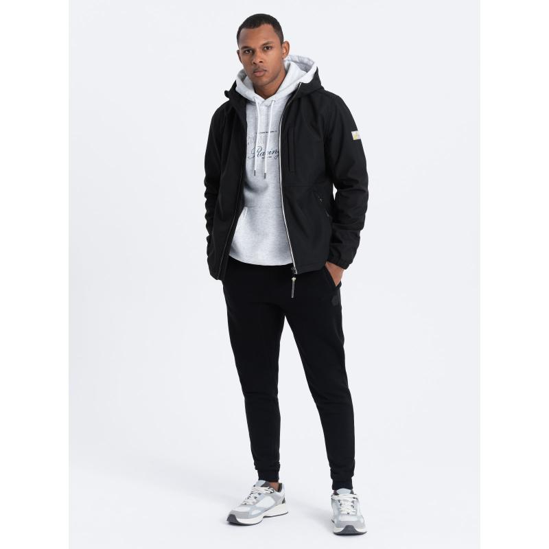 Pánská bunda SOFTSHELL s fleecovým V2 OM-JANP-0137 černá 