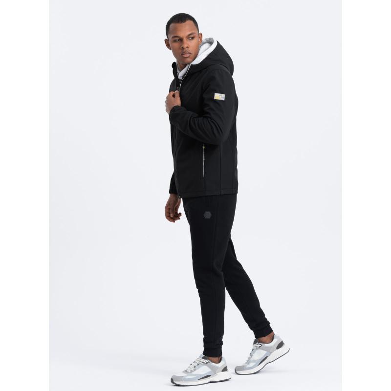 Pánská bunda SOFTSHELL s fleecovým V2 OM-JANP-0137 černá 