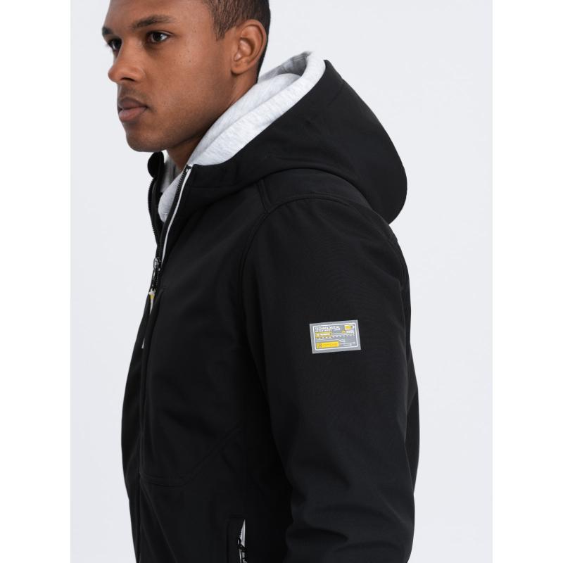 Pánská bunda SOFTSHELL s fleecovým V2 OM-JANP-0137 černá 