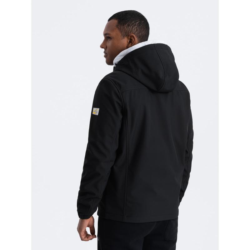 Pánská bunda SOFTSHELL s fleecovým V2 OM-JANP-0137 černá 