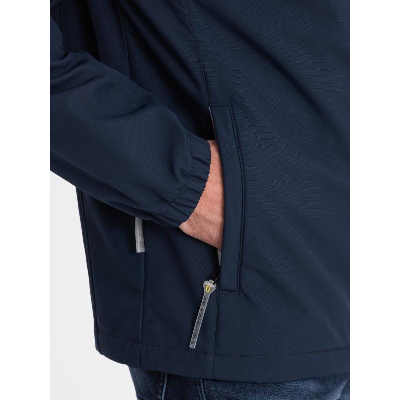 Férfi SOFTSHELL dzseki fleece V5 OM-JANP-0137 sötétkék