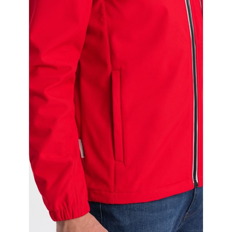 Pánska bunda SOFTSHELL s fleecom V6 OM-JANP-0137 červená