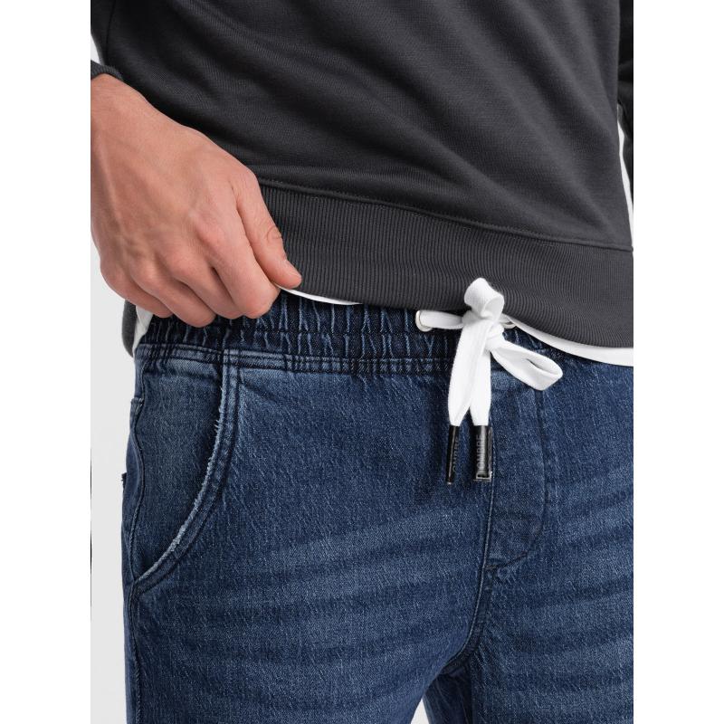 Pánské džínové kalhoty JOGGER s odřením V3 OM-PADJ-0150 modré 