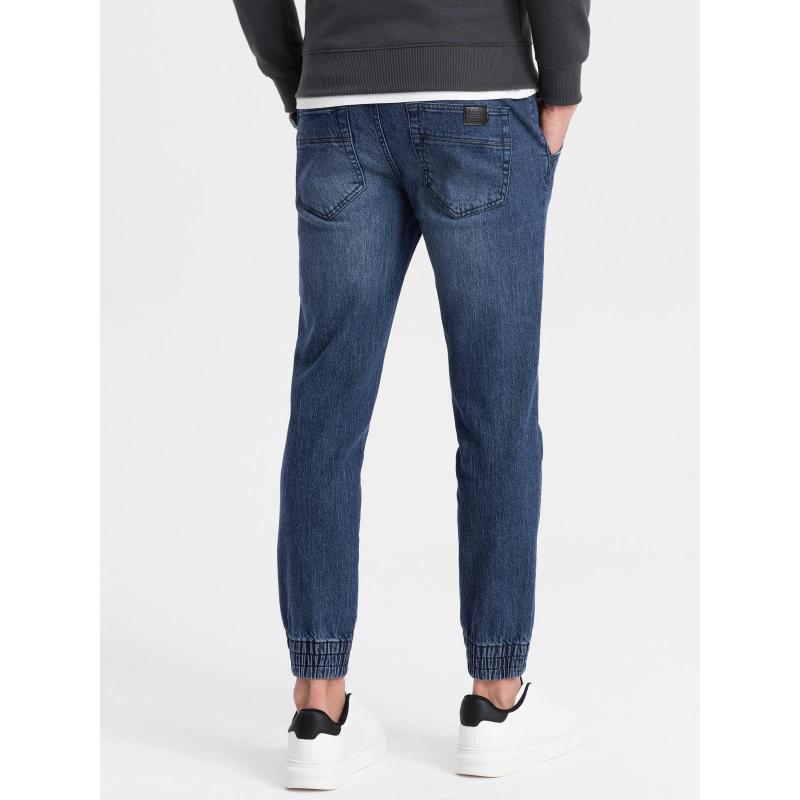 Pánské džínové kalhoty JOGGER s odřením V3 OM-PADJ-0150 modré 
