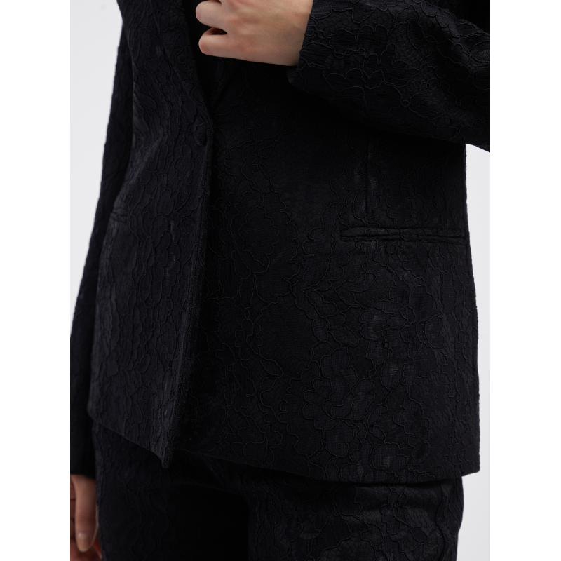 Černé dámské vzorované sako