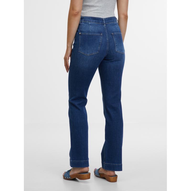 Sötétkék női bootcut farmer