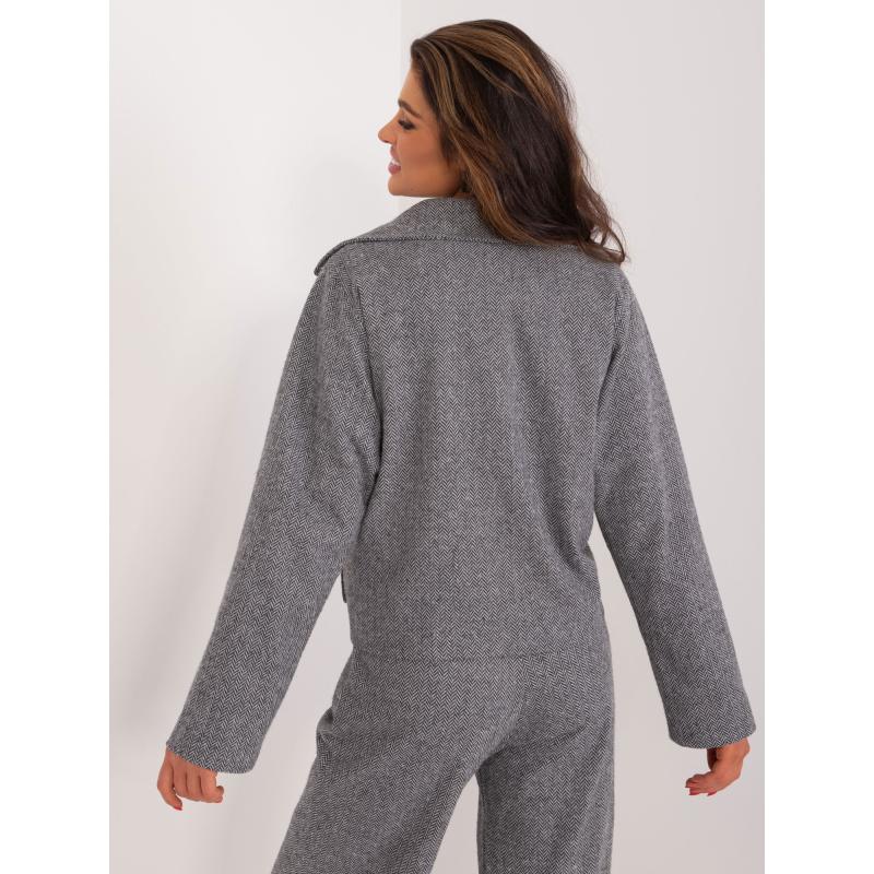 Női kabát VIRA fekete-szürke