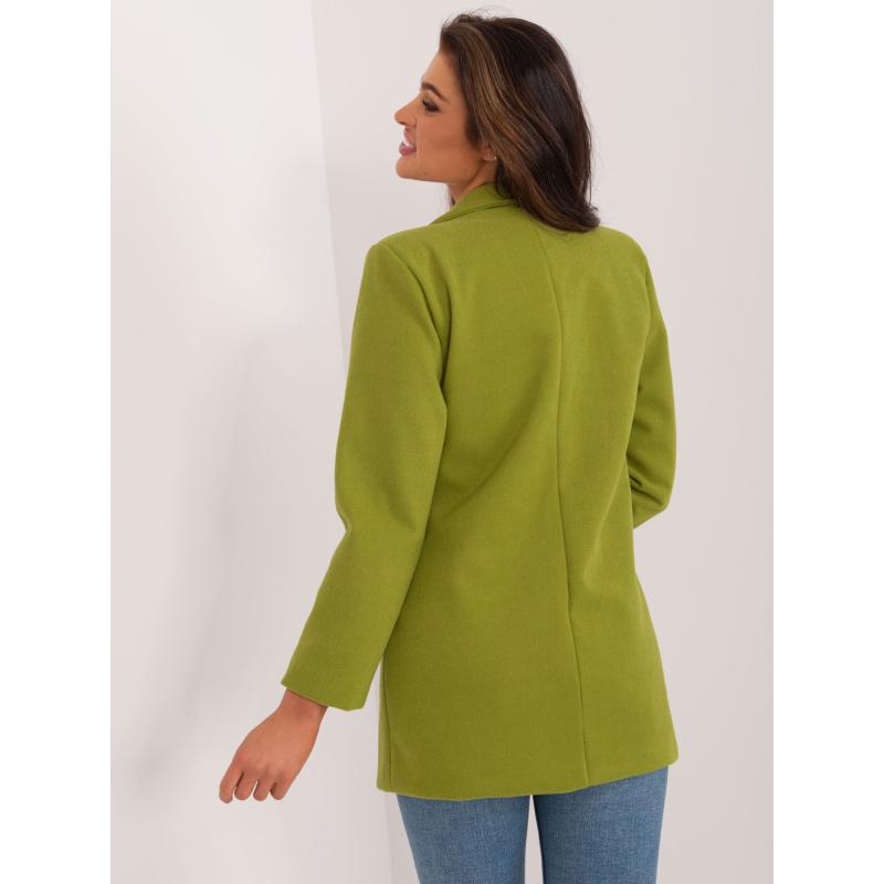 Dámské sako s podšívkou UNA olivově zelené  