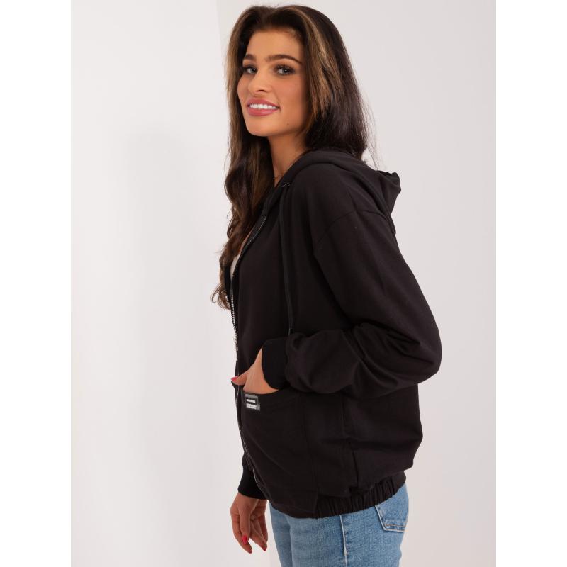 Dámská bavlněná blůza bez knoflíků KOLA černá 