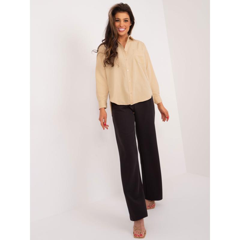 Női nyitott nyakú ing OKA bézs