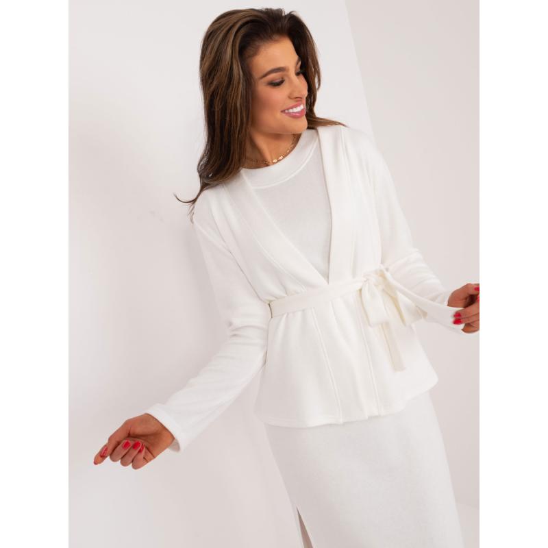 Dámská souprava se šaty a přehozem VIC ecru 