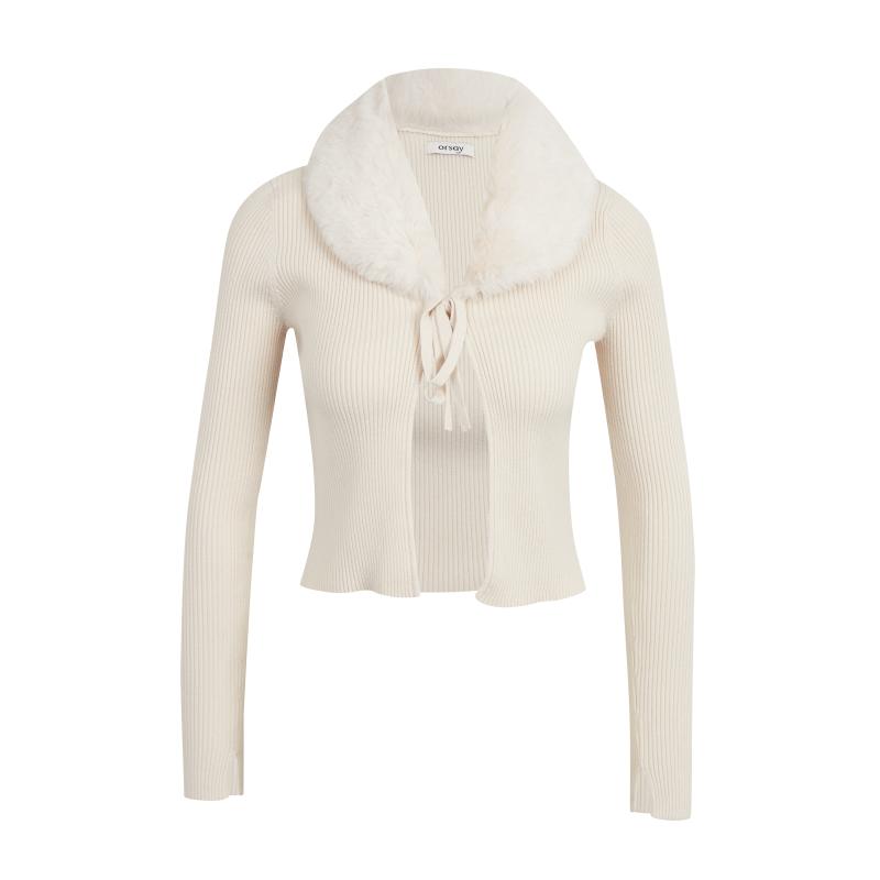 Světle šedý dámský kardigan