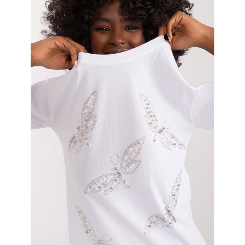 Női póló WILL applikációkkal fehér