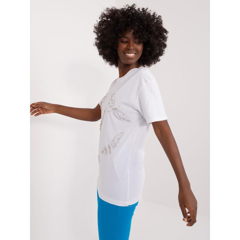 Női póló WILL applikációkkal fehér