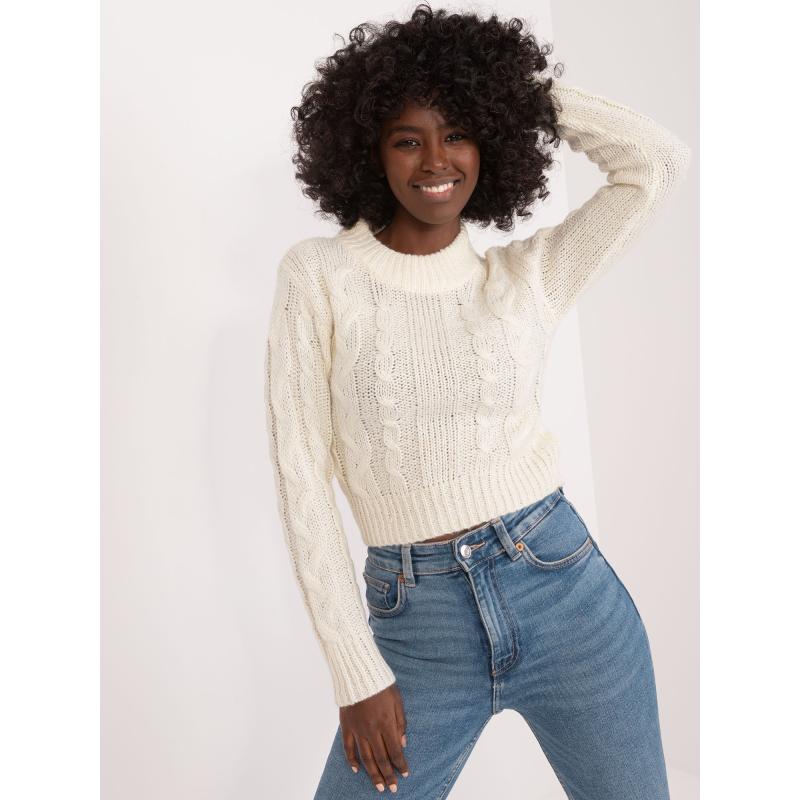 Dámský svetr s polovičním rolákem MAYFLIES ecru