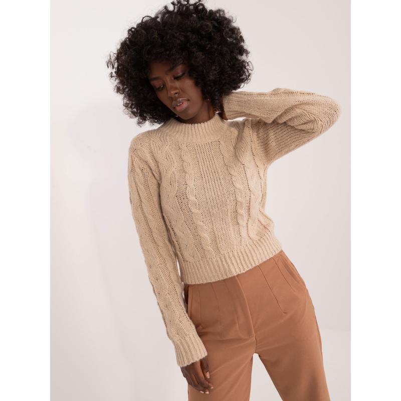 Dámský svetr s náplety MAYFLIES béžový 
