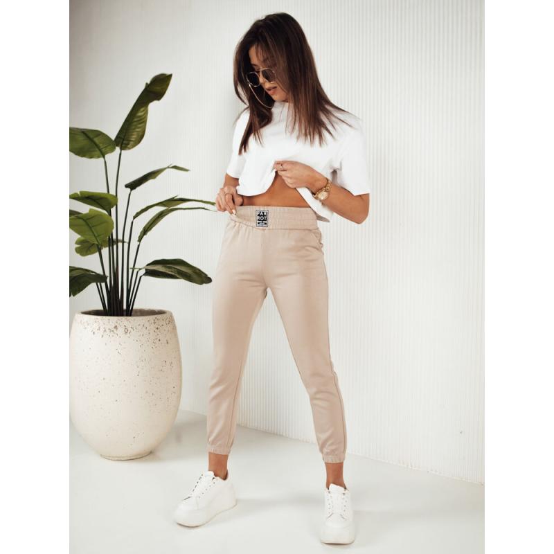 Női melegítőnadrág KAROT bézs