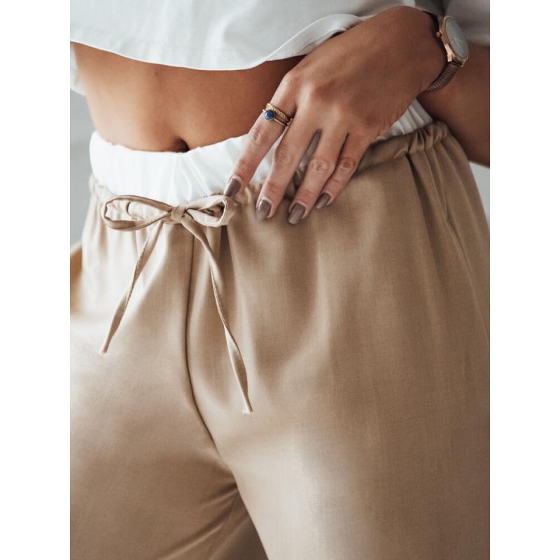 Dámské kalhoty s širokými nohavicemi THAMI camellia