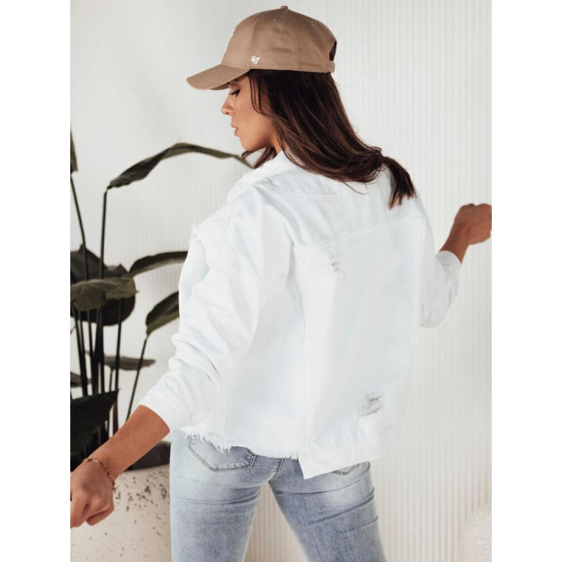Dámska nadrozmerná džínsová bunda MOLI biela