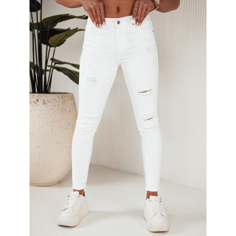 Dámske džínsové nohavice NOEL biele
