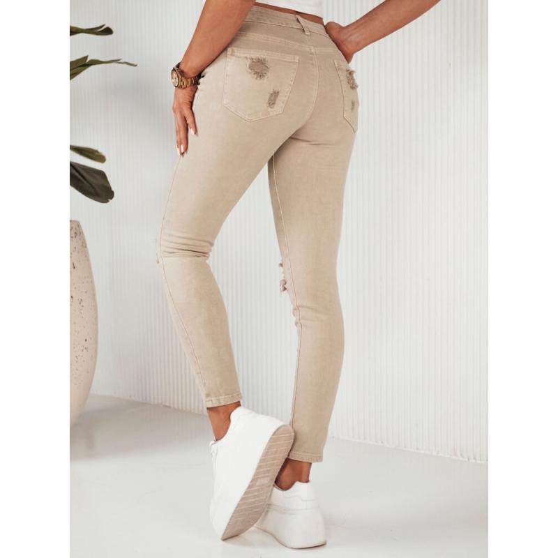 Dámske džínsové nohavice NOEL tmavobéžové