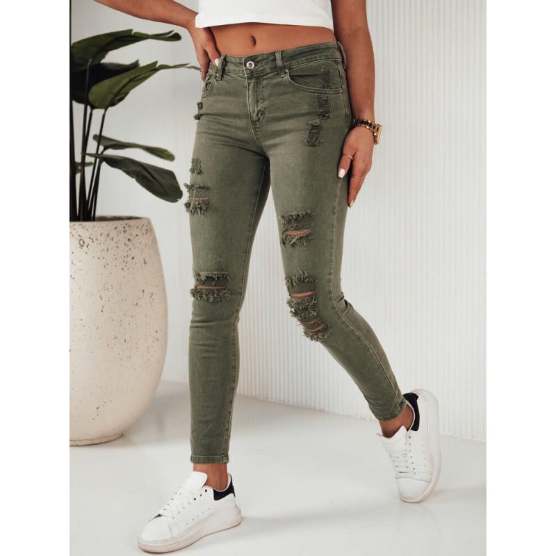 Dámské džínové kalhoty NOEL zelené