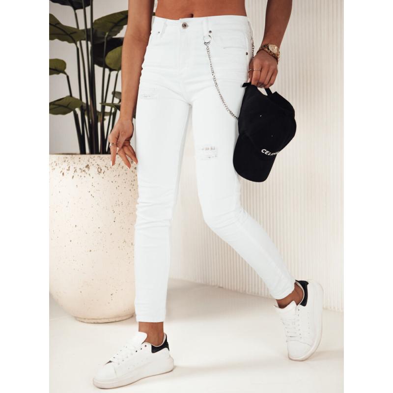 Dámske džínsové nohavice ALEX biele