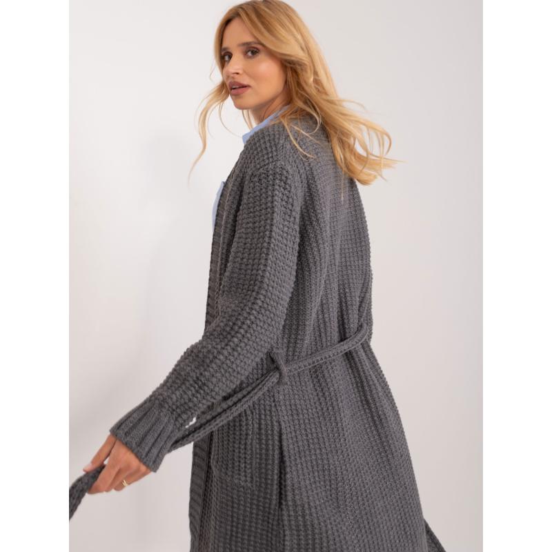 Dámský svetr s kapsami LOLA tmavě šedý 