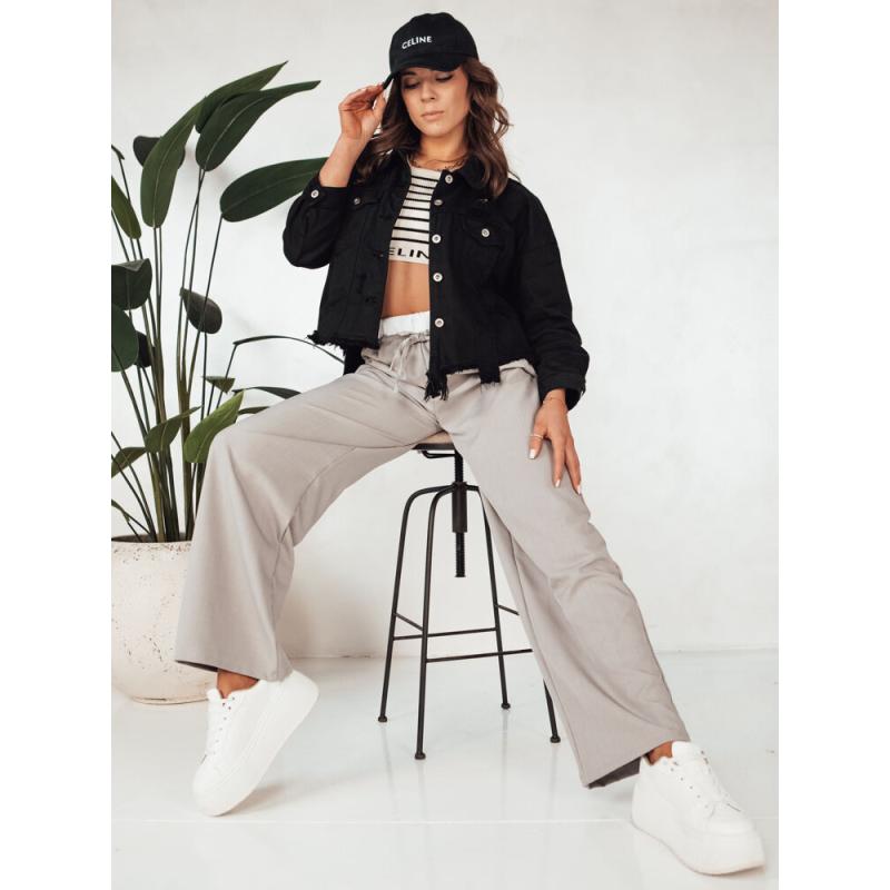 Dámská džínová bunda oversize MOLI černá