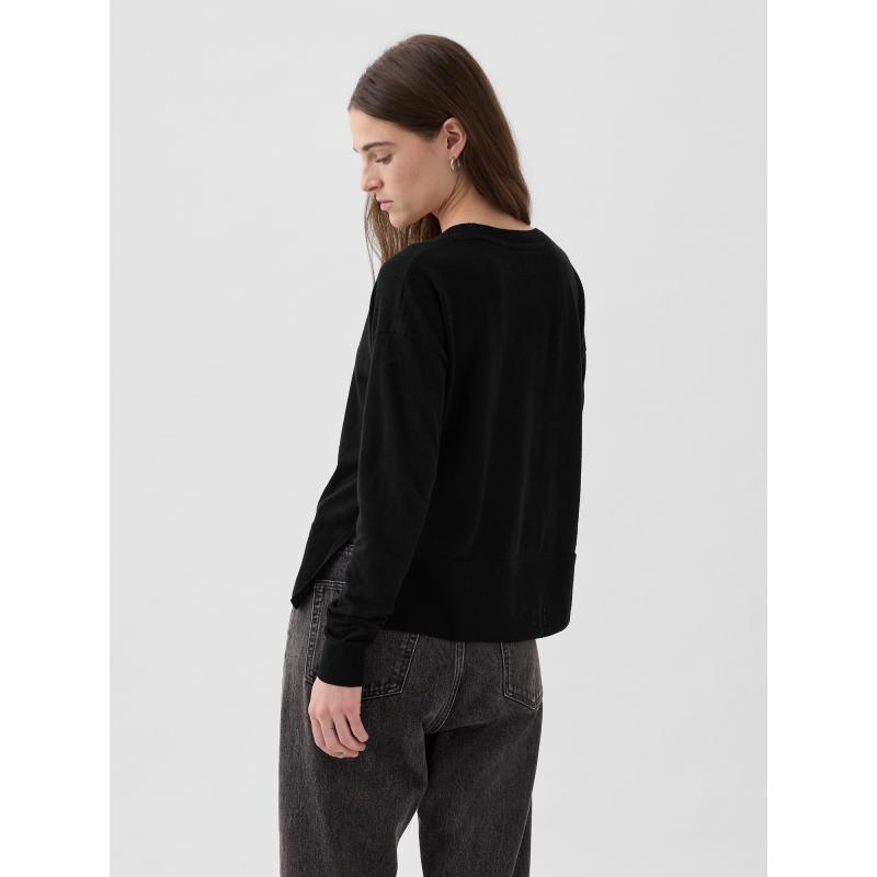 Ľanový sveter s rozparky