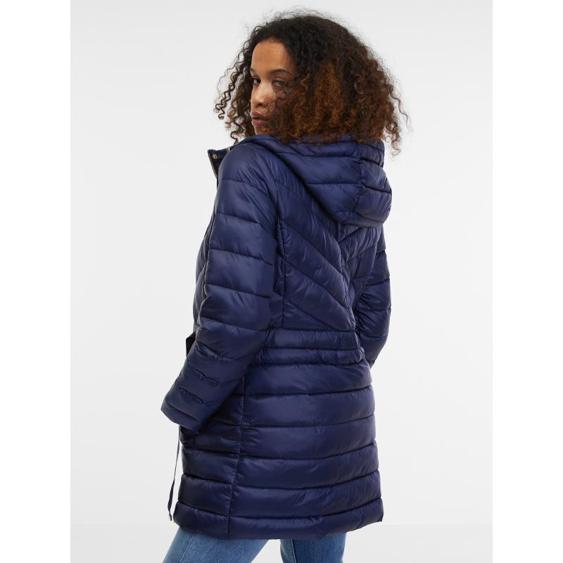 Modrý dámský kabát