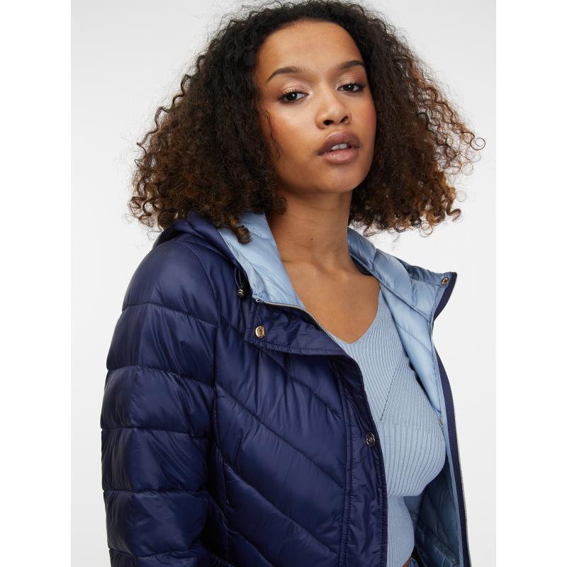 Modrý dámský kabát