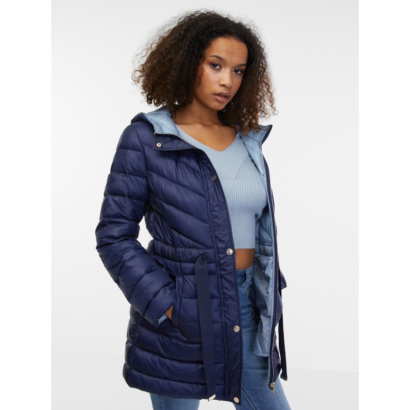 Modrý dámský kabát